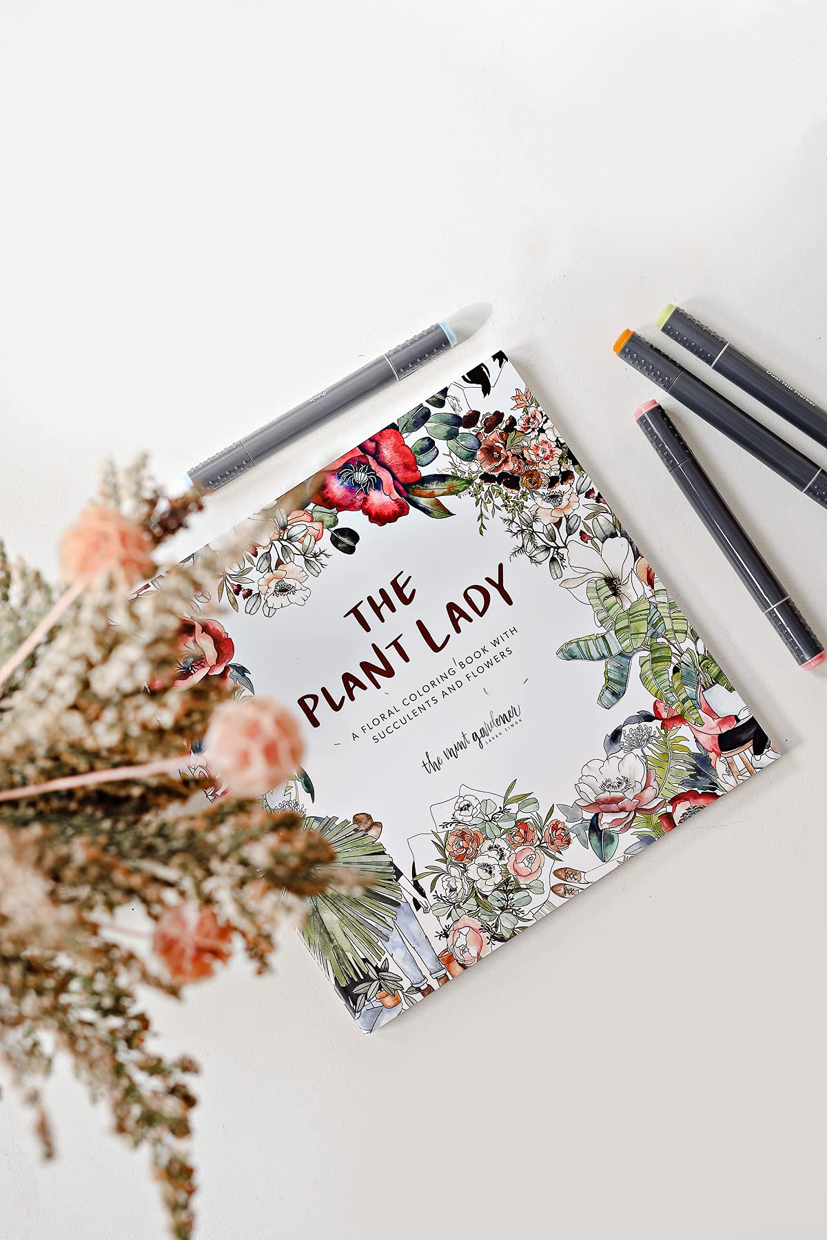 The Plant Lady: A Floral Coloring Book with Succulents and Flowers B Blue Star Press