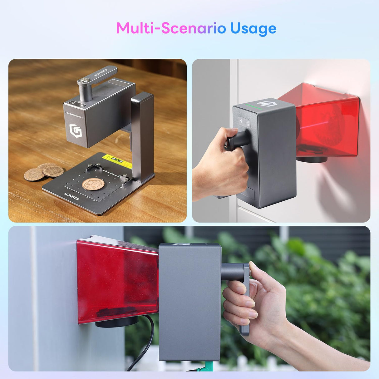 Longer Nano Portable Laser Engraving Machine - 5000mm/s High Speed, 6W Laser Output Power, 0.05mm Precision, Suitable for Wood, Acrylic, Leather, Fabric, Metal, Ceramic, DIY Projects Longer