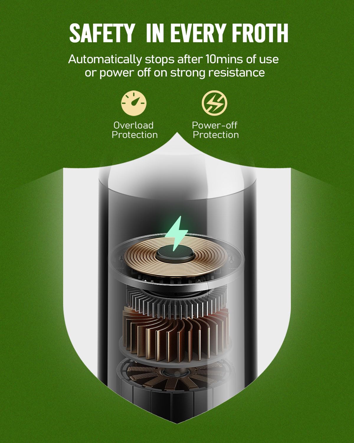 Maestri House Rechargeable Milk Frother with Stand, Handheld Electric Foam Maker Waterproof Detachable Stainless Steel Whisk Drink Mixer Foamer for Lattes, Cappuccino Maestri House