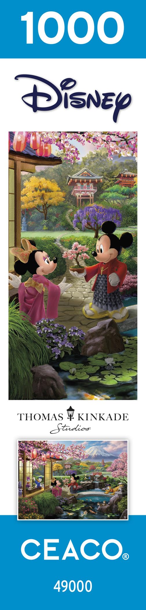 Ceaco - Disney - Thomas Kinkade - Mickey & Minnie in Japan - 1000 Piece Jigsaw Puzzle for Adults - Challenging Puzzle Perfect for Game Nights - Finished Size is 26.5 x 19 Ceaco