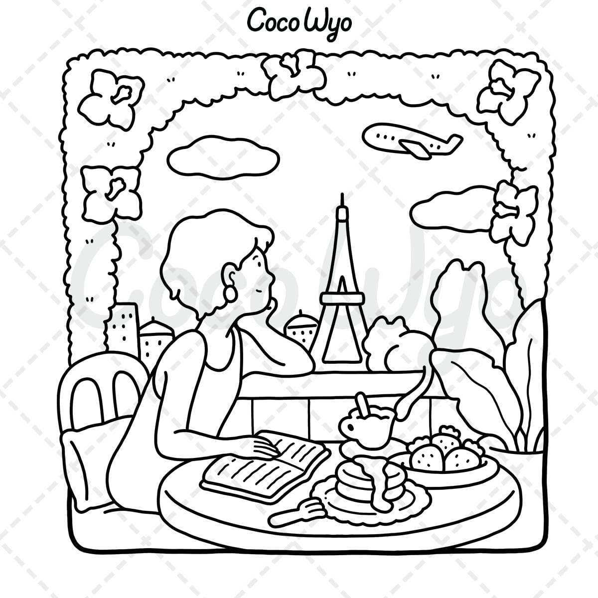 Girl Moments: Vol. 2 Coloring Book for Adults and Teens Featuring Cute Cozy Daily Activities for Relaxation Coco Wyo LLC