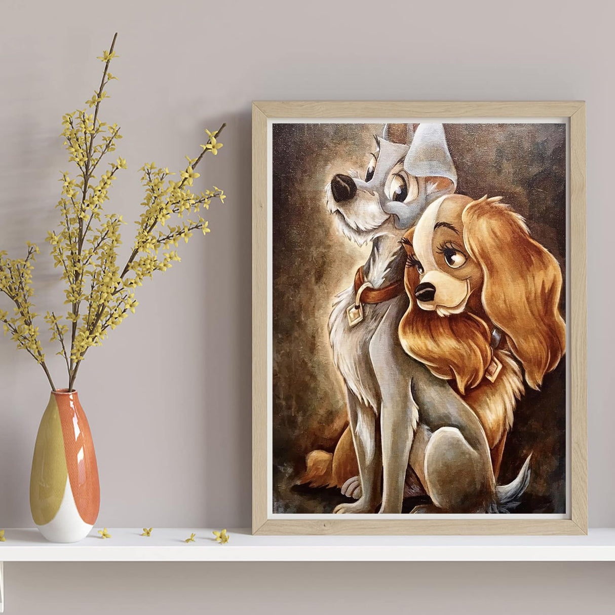 JAKI Diamond Art Painting Kits for Adults-Dog Diamond Painting Kits,Square Full Drill Diamond Art for Home Wall Decor(12x16inch) JAKI