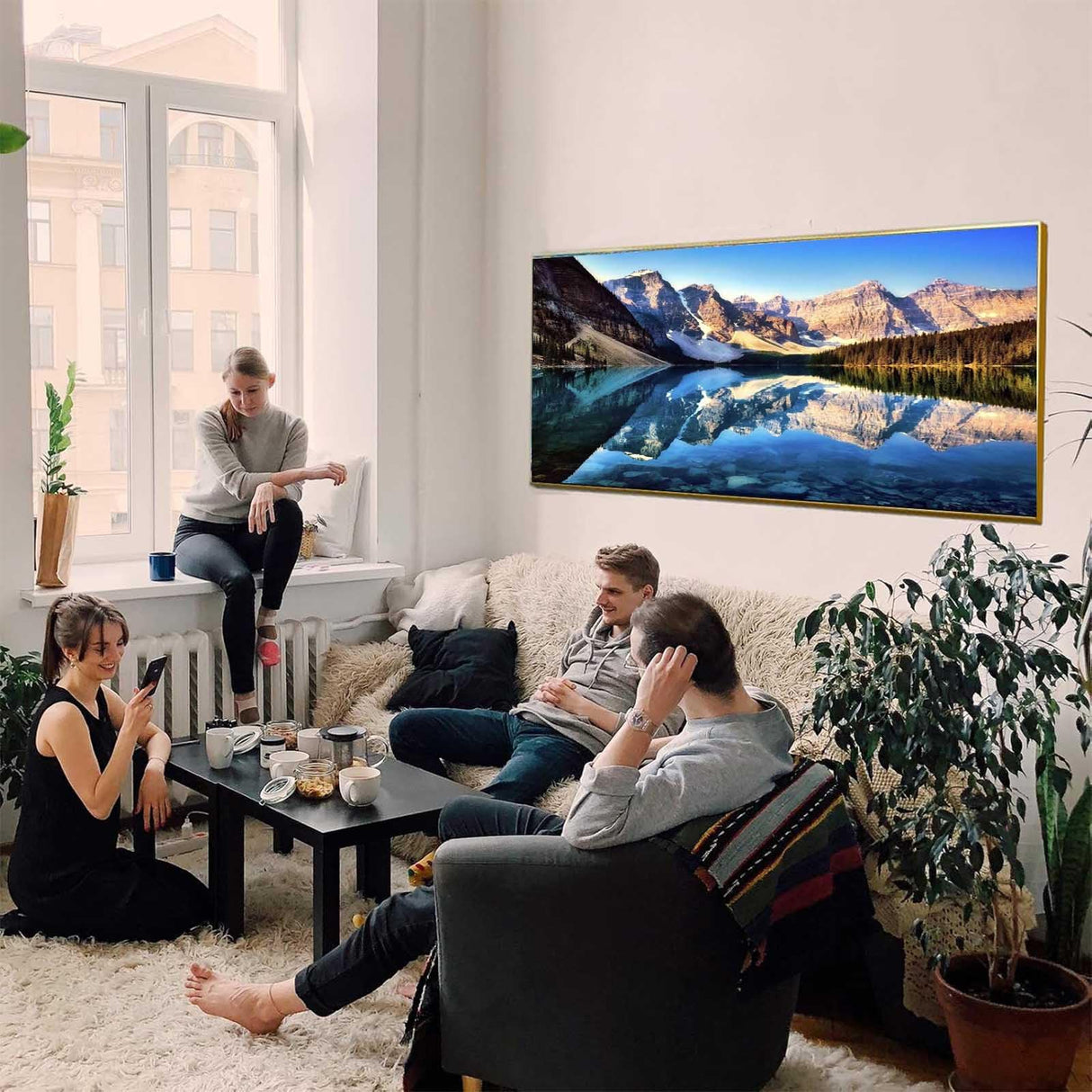 OFRKE Diamond Painting Kits for Adults,Large Mountain Diamond Art Painting for Beginners, Diamond Round 5D Full Drill Paint with Diamonds Pictures Gem Art Painting Kits DIY Crafts Kits 28X16in OFRKE