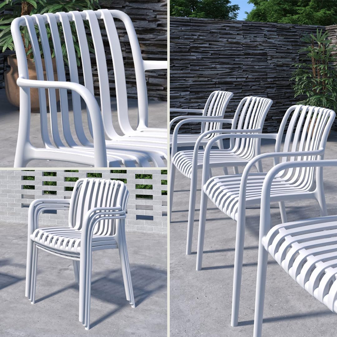 Urban Elements Frida 11-Piece Rectangular Patio Furniture Set | 100% Certified Teak Finish | Backyard Furniture, Outside Table and Chairs, Rectangular Outdoor Dining Set Urban Elements