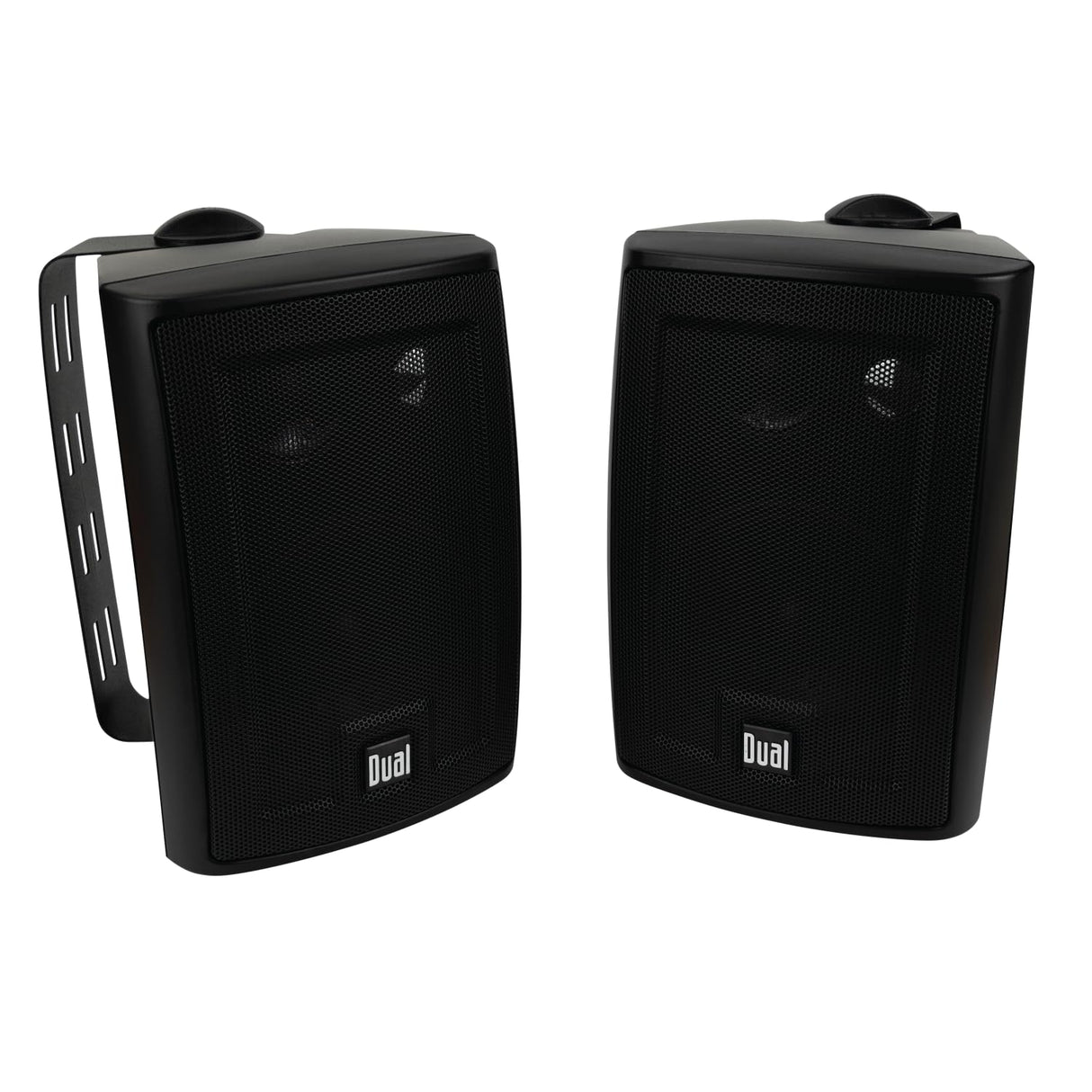 Dual Electronics 4" 3-Way High Performance Outdoor Indoor Speakers with Powerful Bass, Effortless Mounting Swivel Brackets, All Weather Resistance, Sold in Pair, LU43PB Dual Electronics