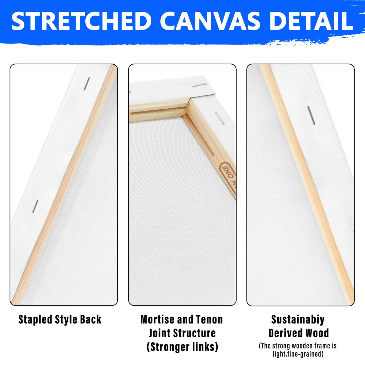 Heart Canvas for Painting, 24 Pack Art Stretched Painting Canvas, 100% Cotton Painting Canvas Supplies with 12 Ounce Triple Primed Acid-Free for Acrylics, Oils & Other Painting Media FROM ONE