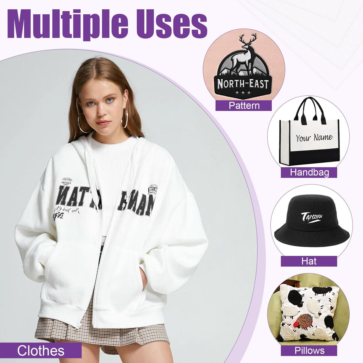 Akamino 40 Pcs 3mm Embroidery Puffy Foam, 6 x 9 Inch EVA Foam Sheets for 3D Embroidery Arts and Crafts, Craft Foam for Cosplay Costume, Hand Sewing, Embroidery Machine, DIY Projects (Black, White) Akamino