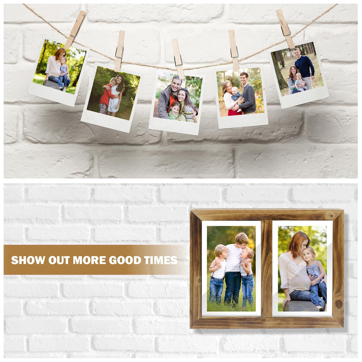 Giassvio Hidden Gun Storage for 2 Pistols - Dual Hand Gun Safe Secret Concealment Furniture Rack Wall Mount, Gun Cabinet Indoor Wood Decor Home, Picture Frame Giassvio