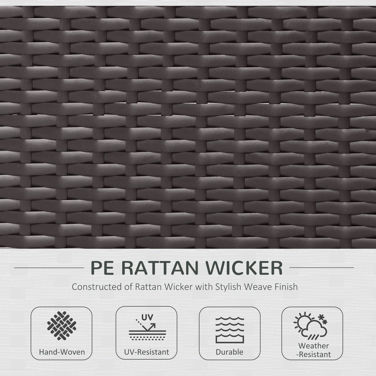 Outsunny 7-Piece Patio Furniture Set, Outdoor Wicker Conversation Set, All Weather PE Rattan Sectional Sofa Set with Cushions and Tempered Glass Top Coffee Table, Pillows, Cream White Outsunny