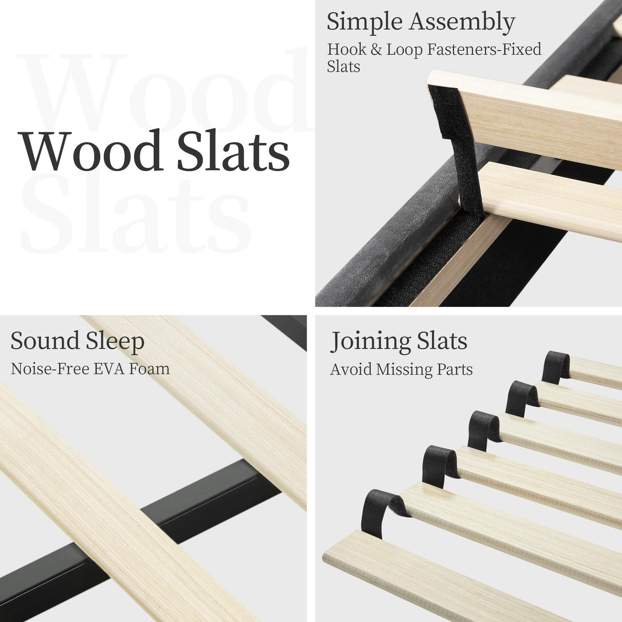 Yaheetech Dark Gray Velvet Upholstered Queen Bed Frame with Adjustable Curved Headboard Yaheetech