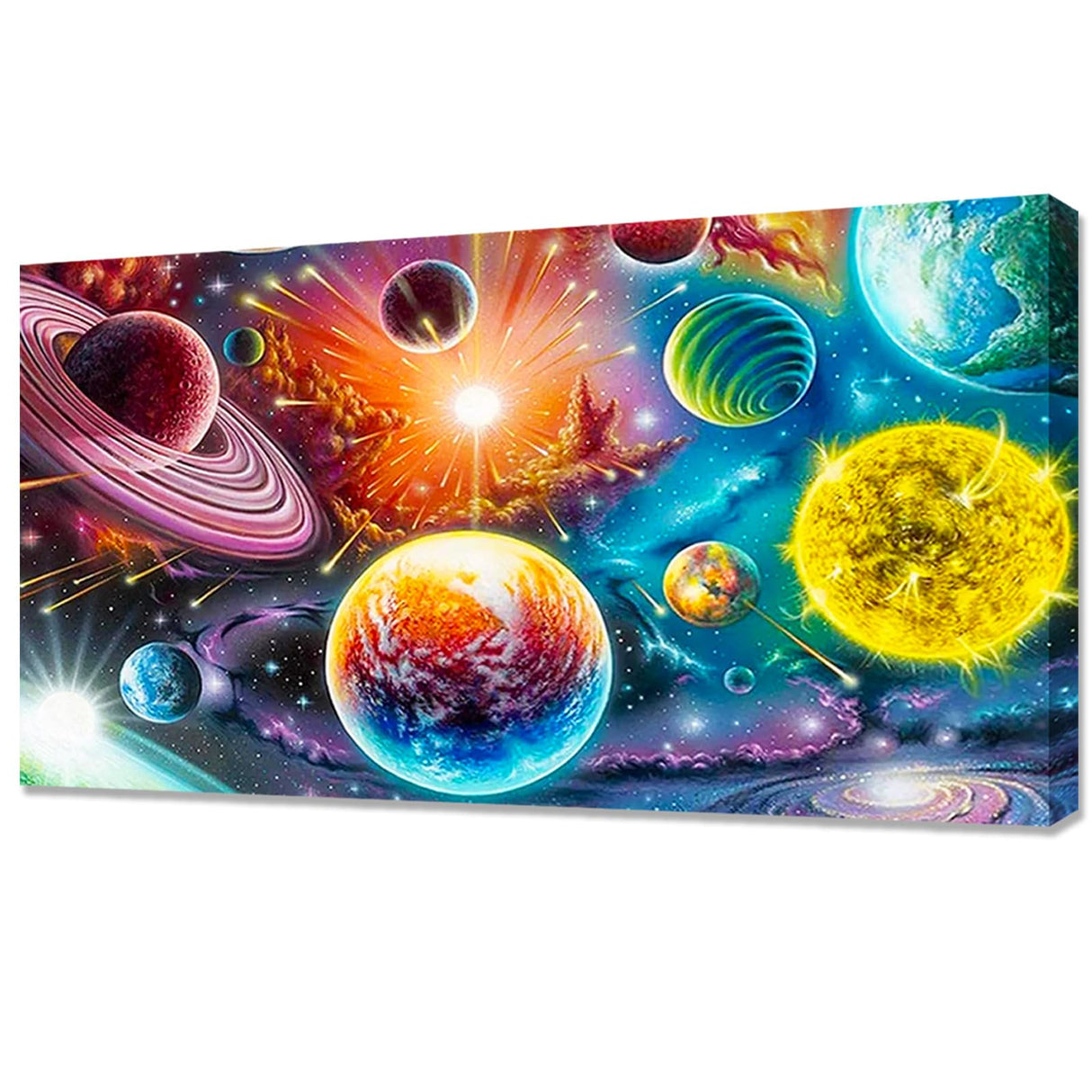 TOCARE Large Diamond Painting Kits for Adults Universe,Large Size Diamond Art Kits for Adults Galaxy Planets 27.5x15.7Inch, Full Drill Diamond Painting Kits Nature Scenery TOCARE