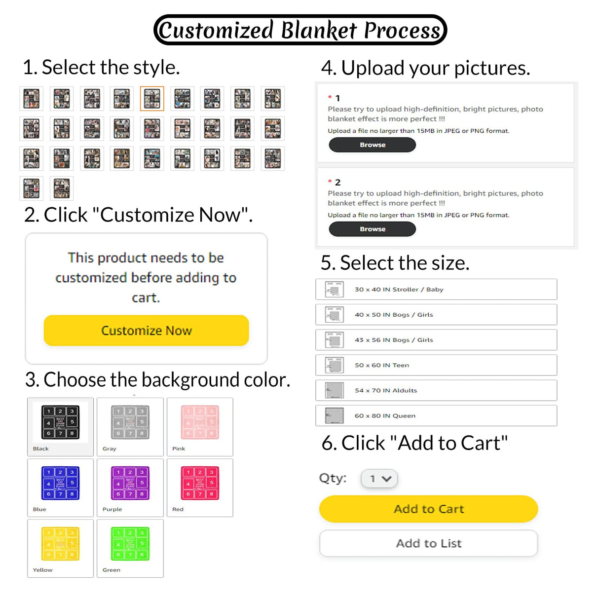 SHIYEL Gifts for Son Customized Blanket with Photo, Make a Personalized to My Son Blankets with Picture Custom Memories Souvenir Sublimation Throw Blanket for Best Son Ever, 8 Collage Made in USA SHIYEL