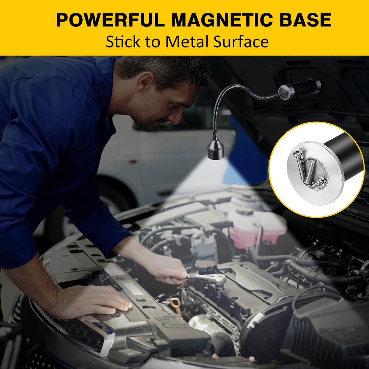 Barbecue Grill Lights, Grilling Gifts for Men Dad, BBQ Grill Accessories for Outdoor, Magnetic Base, Super Bright LED, 360 Degree Flexible Gooseneck, Stocking Stuffers, Pack of 2 Apicey