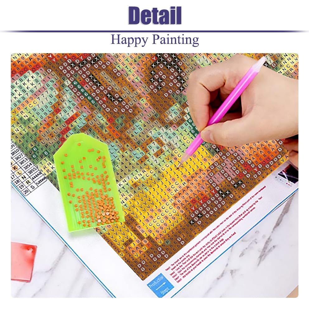 5D Diamond Painting Kits for Adults Beginners- Fantasy Girl Diamond Art Kits for Adults, Flower Gem Art and Craft Kit for Home Wall Decor 12x12inch FQOVKYN