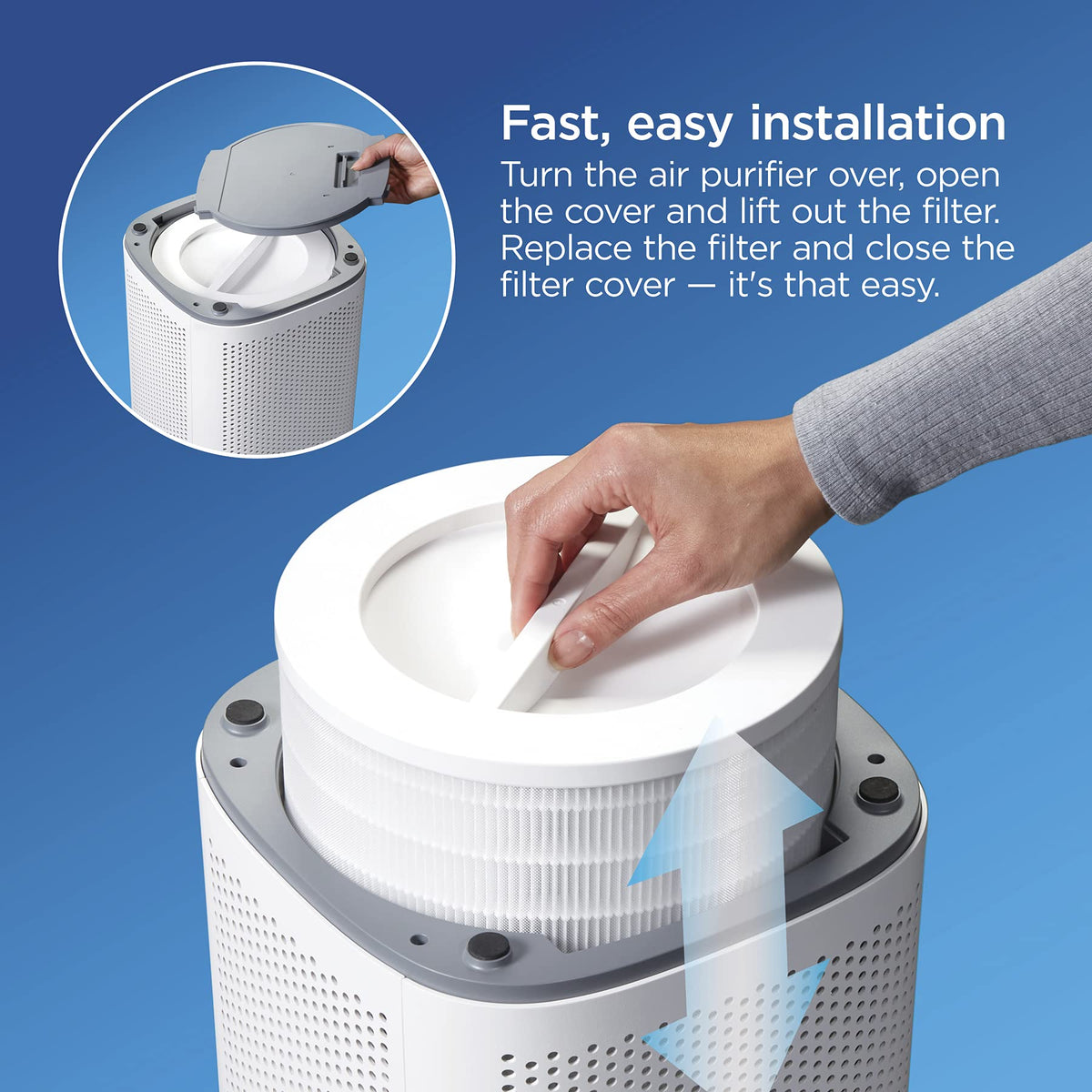 Clorox Large Room Air Purifier True HEPA Replacement Filter, 1,500 Sq. Ft. Capacity, Removes 99.97% of Allergens up to 0.1 Micron, Compatible with 11010 & 11011, 1 Count (12010) Clorox Home Appliances