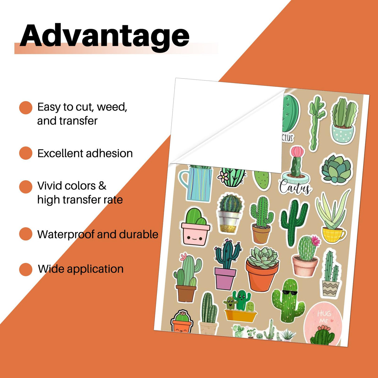 HTVRONT Sublimation Sticker Paper - 20 Pcs Matte White Waterproof Sublimation Stickers HTVRONT