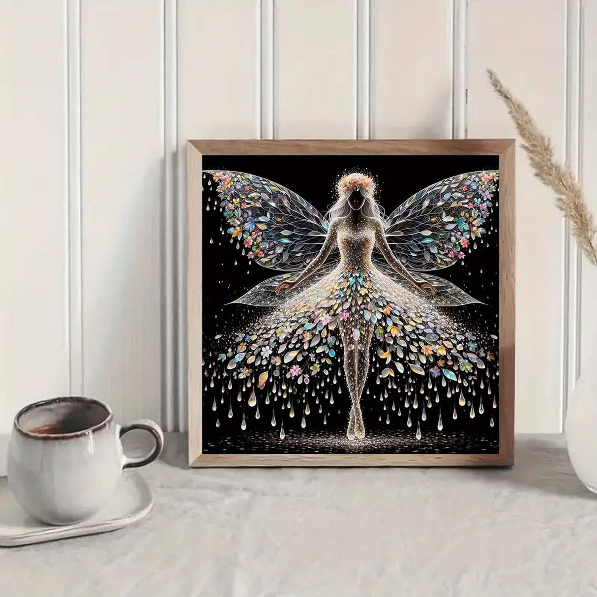 ZHUDENGXJL 5D Diamond Painting Kits for Adults,Colourful Angel Wings Fairy Diamond Art Kits for Adults,DIY Full Drill Diamond Dot Gem Art Kits for Adult Beginners,Wall Home Decor 12 X 12inch ZHUDENGXJL