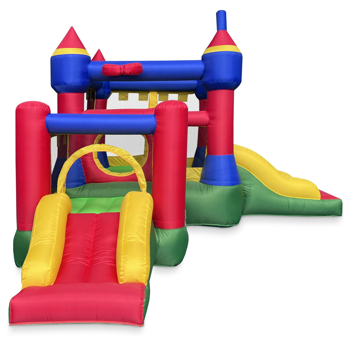 Cloud 9 Inflatable Castle Bounce House with Blower, Bouncer for Kids with Two Slides and Jumping Areas Cloud 9