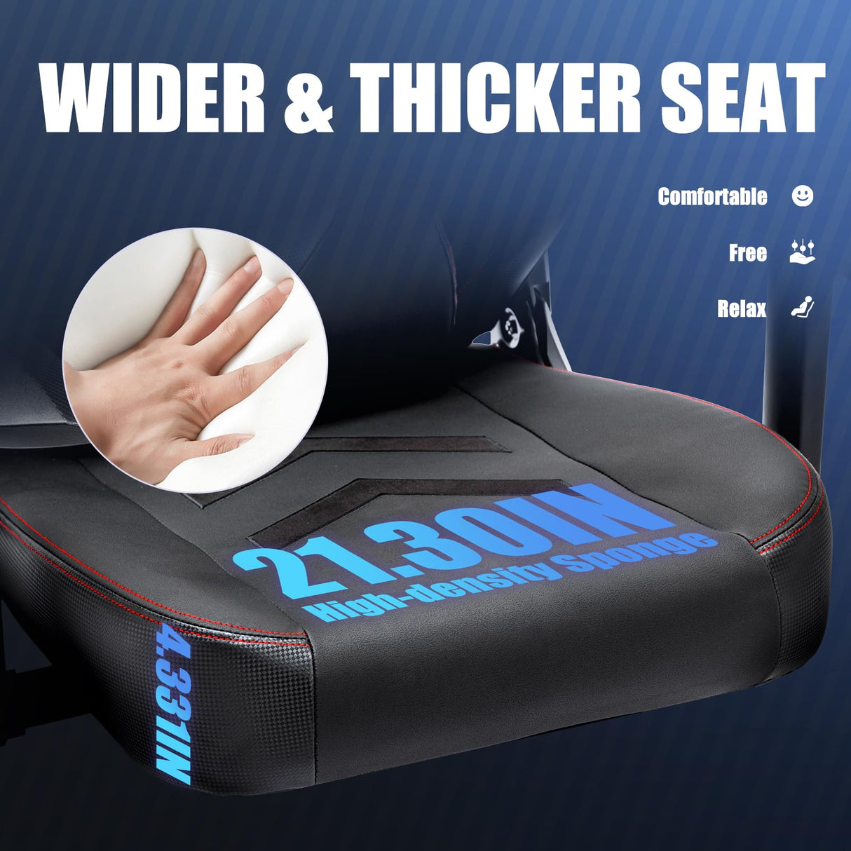 Big and Tall Gaming Chair 350lbs-Racing Style Computer Gamer Chair,Ergonomic Desk Office PC Chair with Wide Seat, Reclining Back, Adjustable Armrest for Adult Teens-Black/Grey COLAMY