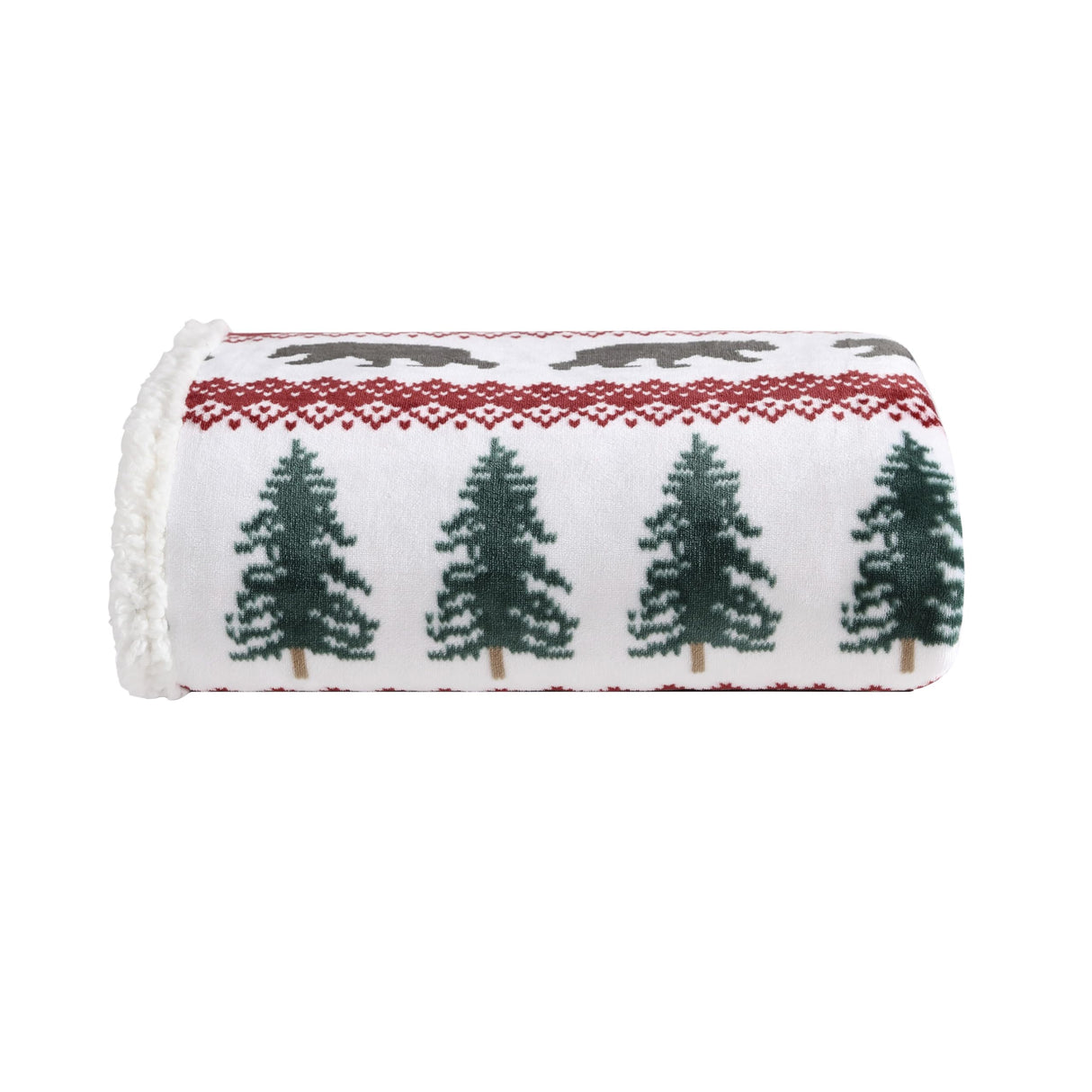Eddie Bauer - Blanket, Super Soft Reversible Sherpa & Brushed Fleece Bedding, Throw Blankets for Couch, Ideal for Lounging (Grizzly Peak Red) Eddie Bauer