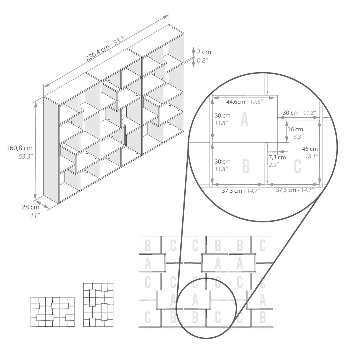 Iacopo M Modern Oak Bookcase - Versatile Storage Solution for Home and Office Mobili Fiver
