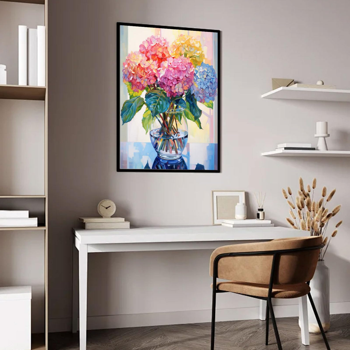 Hydrangea Diamond Painting Kits for Adults-Flowers Diamond Art Kits for Adults,5D Diamond Painting Flowers,DIY Full Drill Diamond Painting Flower Gem Art and Crafts 12x16inch Ausanrl