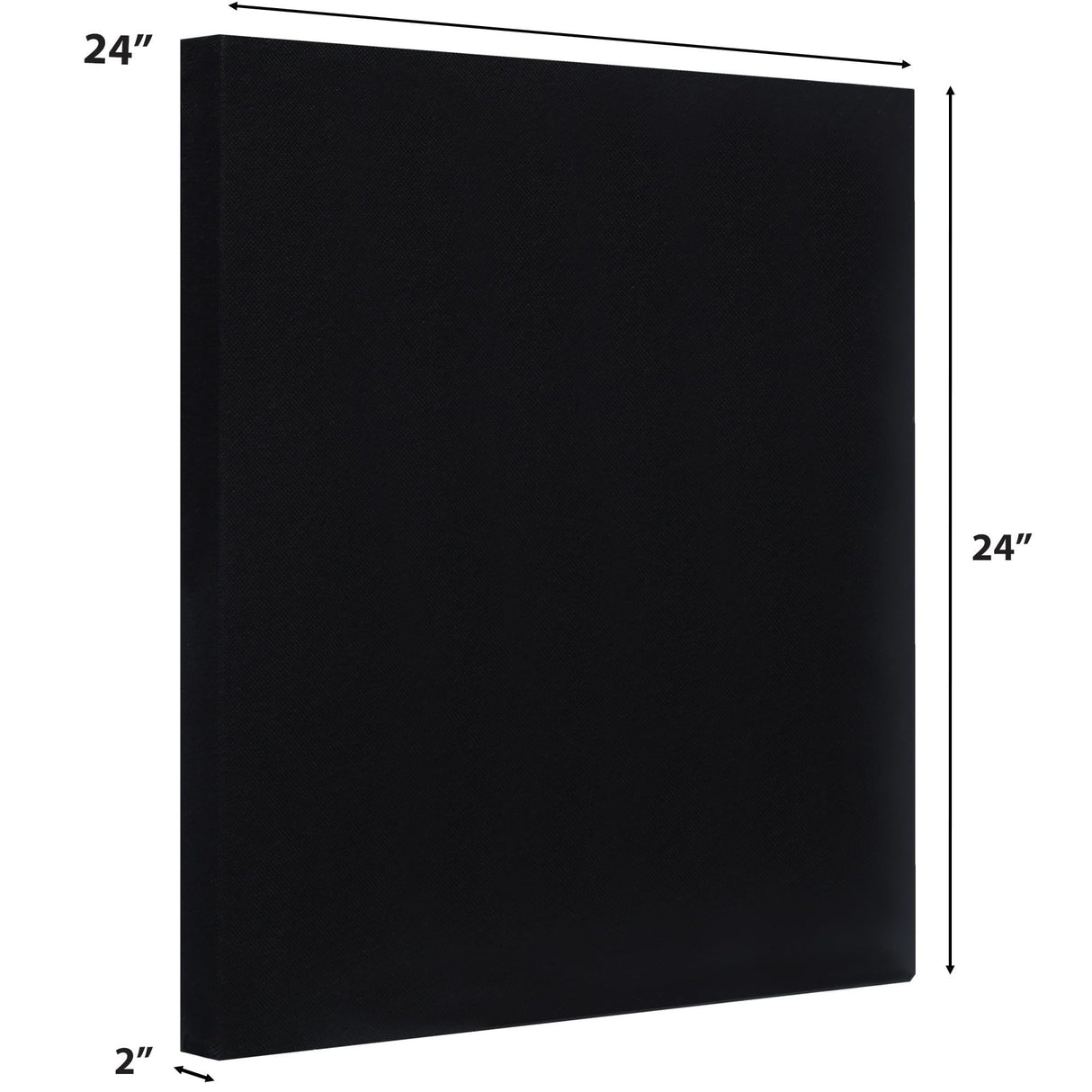 ATS Acoustics Sound Dampening Acoustic Panel, Fire Rated Professional Studio Quality 24" x 24" x 2" Square Edge (Pitch) ATS Acoustics