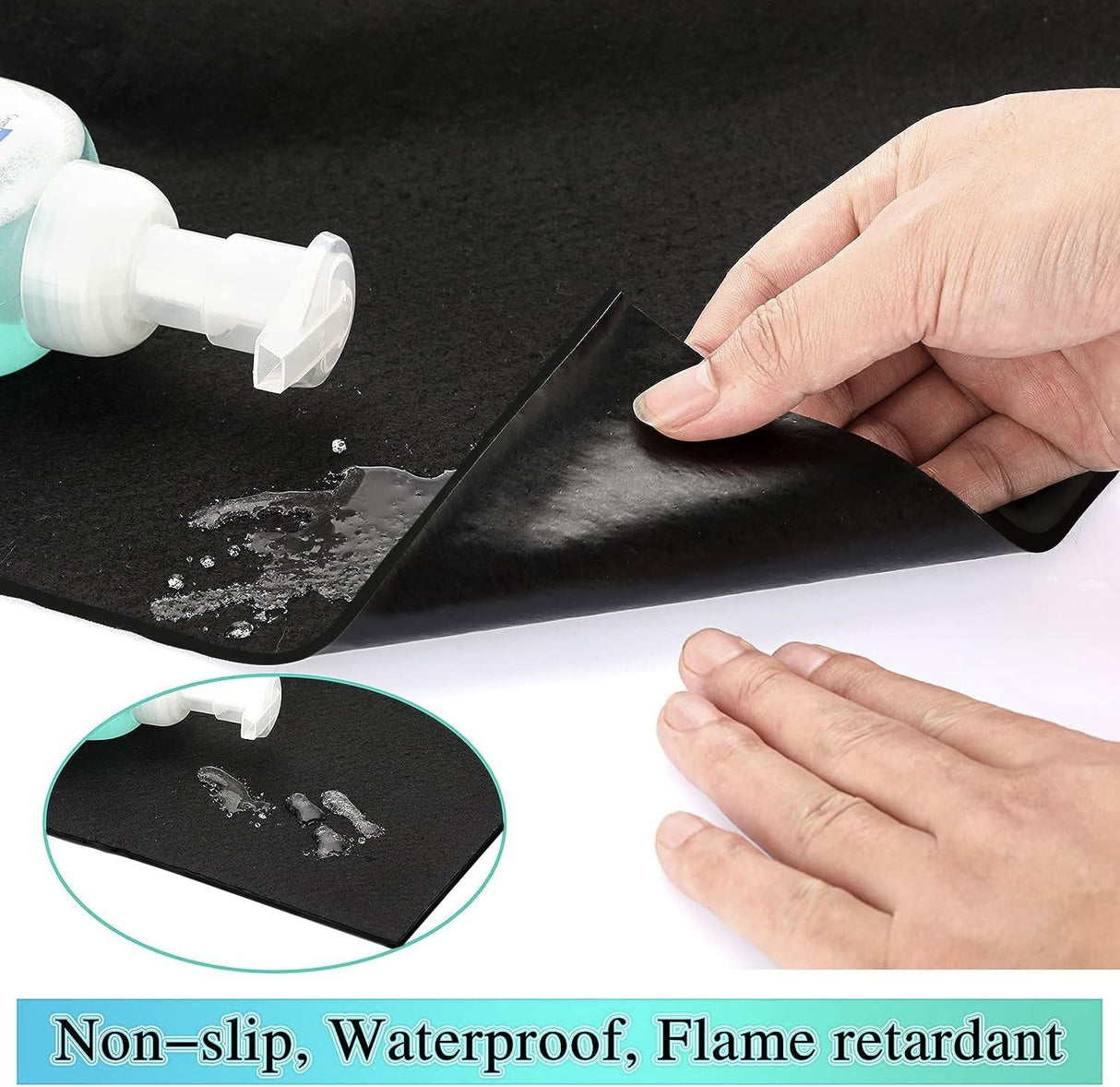 UBeesize 36x30 inch Under Grill Mat,Fireproof Mats for under grill,Grill mats for outdoor grill deck protector,BBQ Mat for Under BBQ,Waterproof,oil-proof and Flame Retardant,Reusable UBeesize