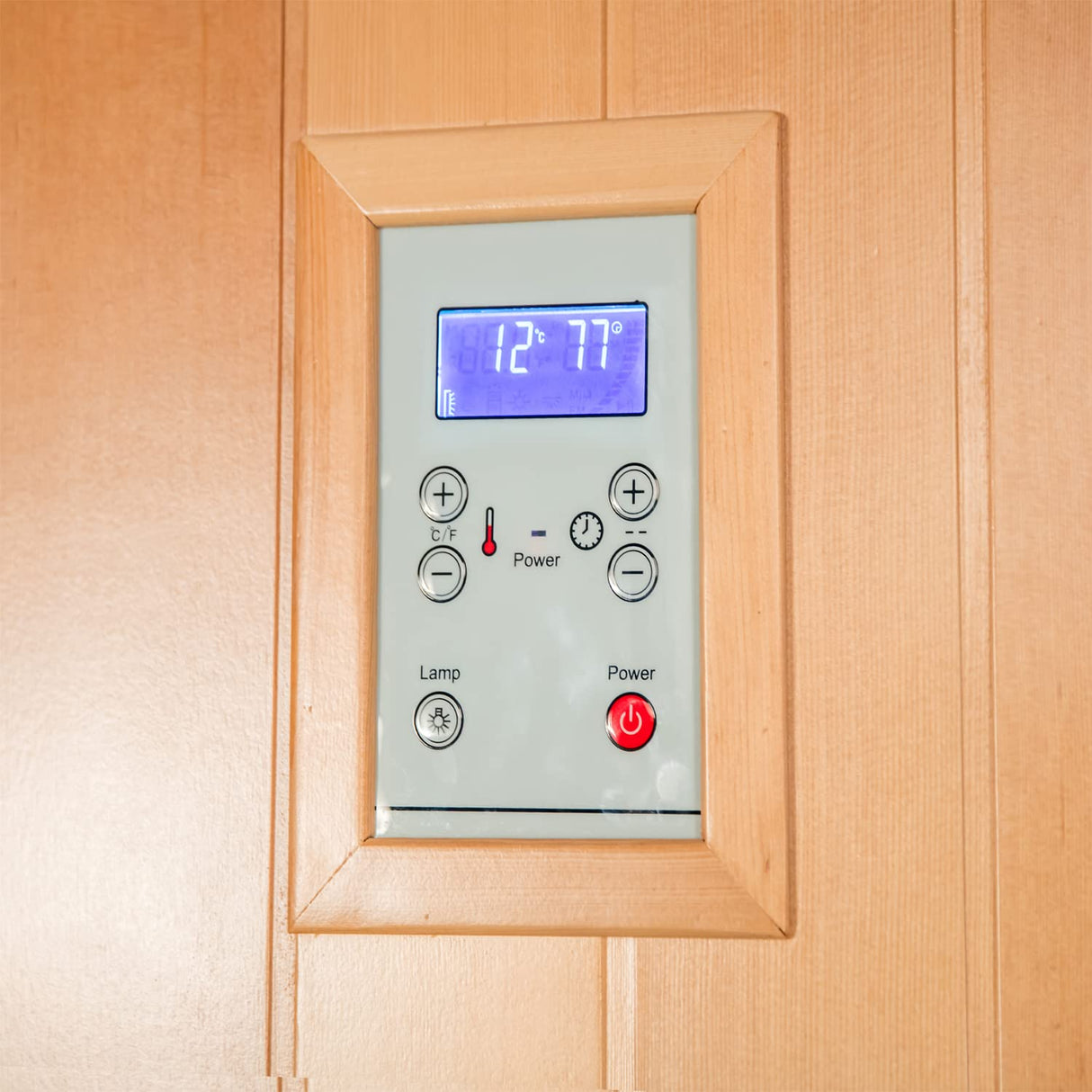 AURGOD Far Infrared Wooden Sauna Room, Luxurious Canadian Red Cedar Sauna with 2 Oversize Recliners, 220V, 3400 W, 9 Heating Element, Bluetooth Speakers, 7 Color Light, Oxygen Bar, Low EMF AURGOD