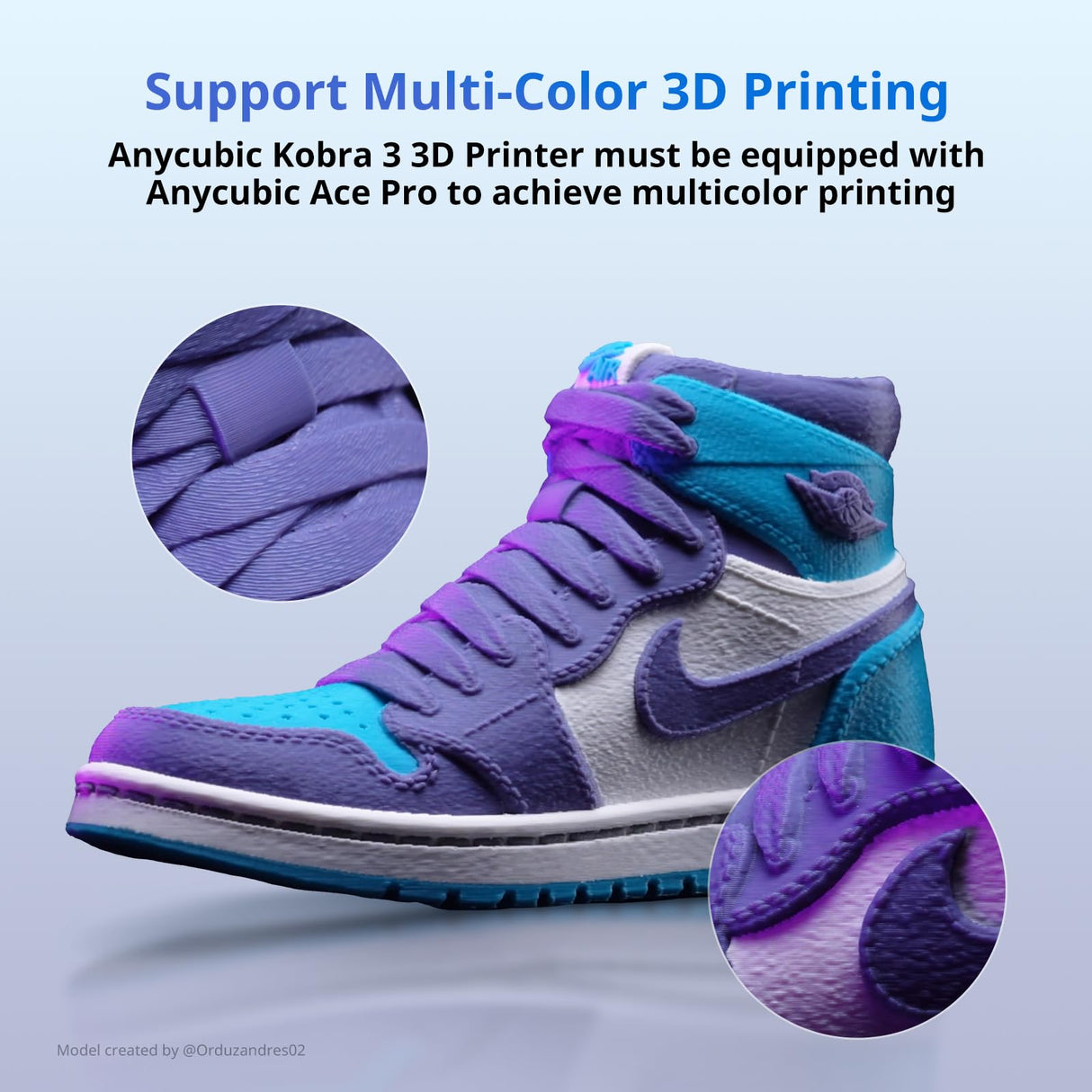 Anycubic Kobra 3 3D Printer Only, Max 600mm/s Print Speed Full-auto Calibration Details Better, Multi-Color 3D Printing Need with Additional Anycubic ACE Pro, Explore Endless Fun 9.8"x9.8"x10.2" ANYCUBIC