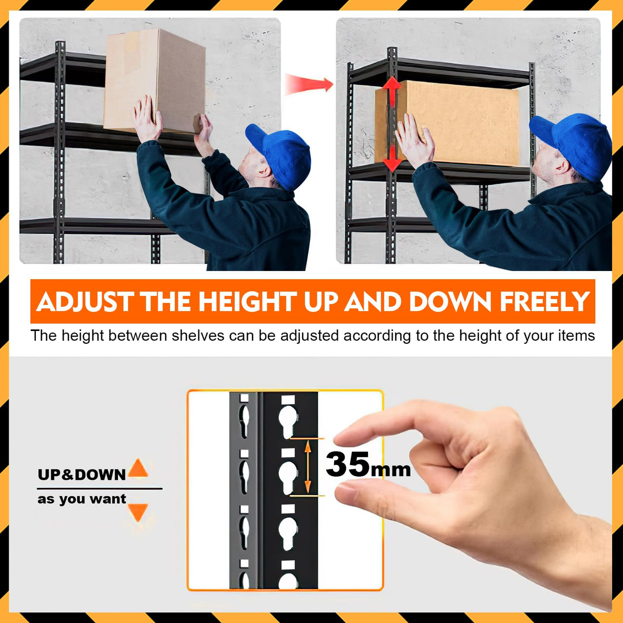 ChicJia 72” Garage Shelving, Garage Storage Rack 2050LBS Heavy Duty Shelving, Garage Shelving, Shelving Metal Unit, Adjustable 5-Tier Basement Storage Shelf, 39.4 ‘W * 15.7 ’D (Black) ChicJia