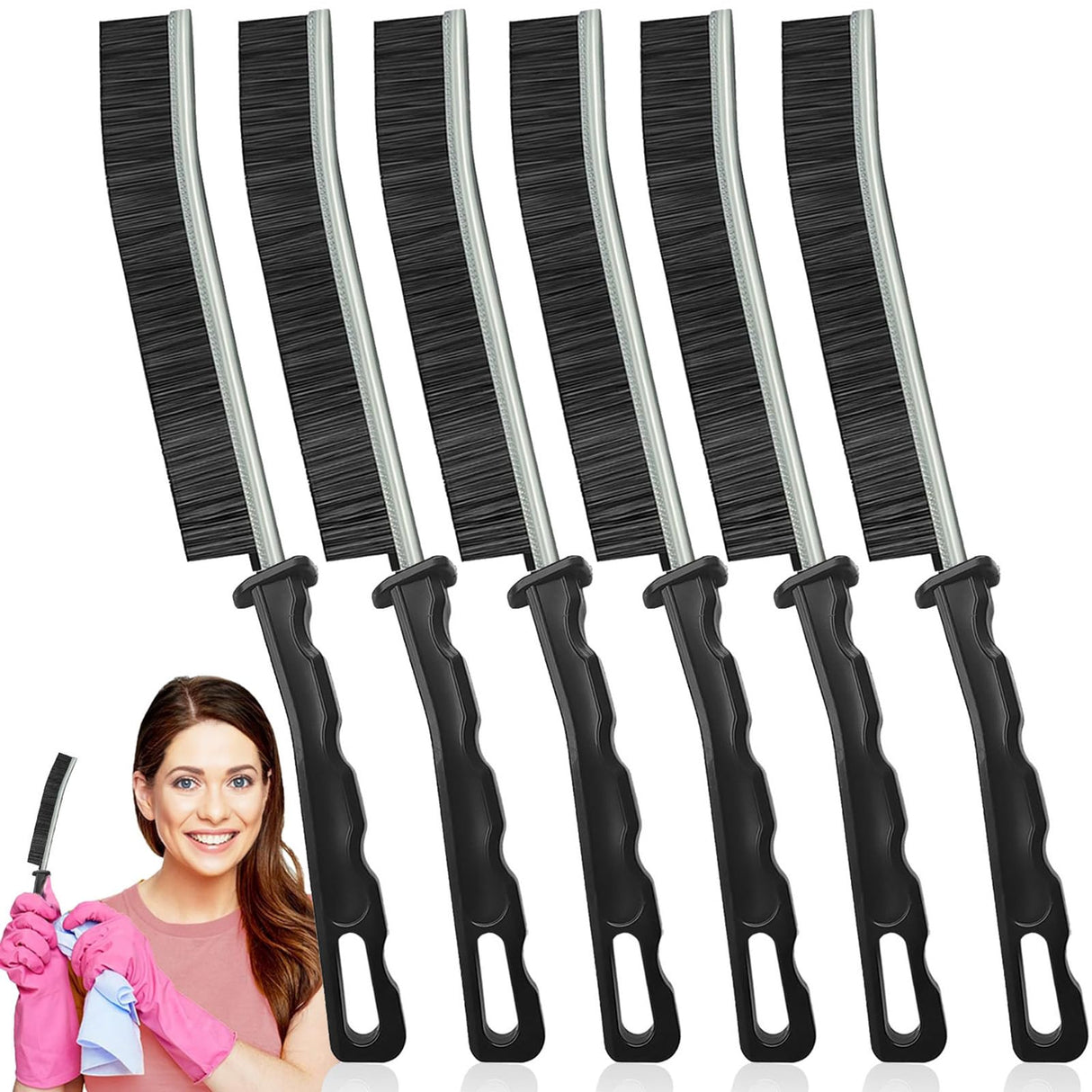 Crevice Cleaning Brush,Multifunctional Cleaning Brush Tool, Bathroom Gap Brush, Small Cleaning Brush, Grout Brush, Kitchen Brush, Cleaning Tools for Toilet, Bathroom, Home, Bathtub, Sink, Household MyVaky