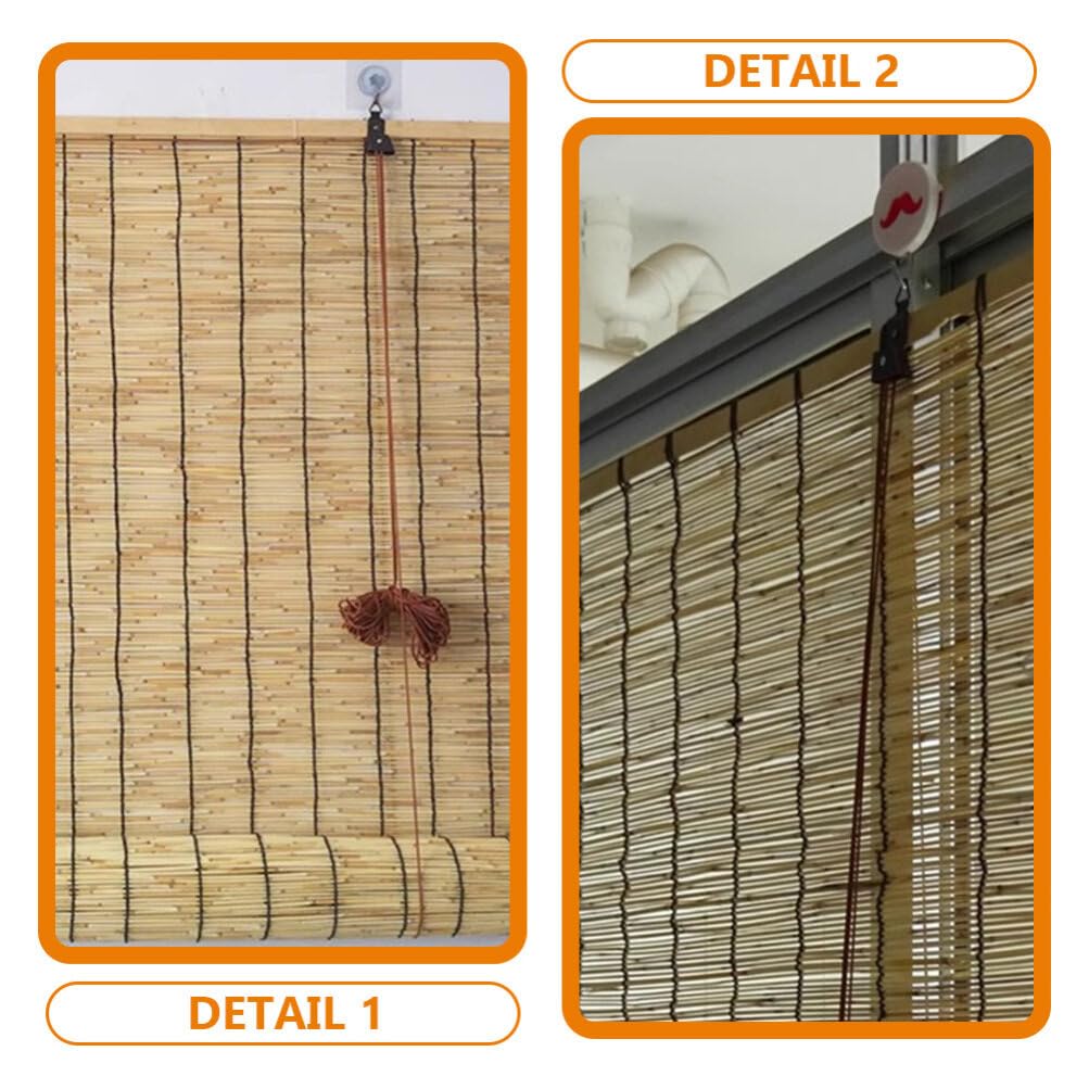 Garneck Roller Window Shades Lift Cords - Blinds Strings Lift Tool for Reeds Bamboo Roller Shades - Roll Up Blind Curtain Lifting Kit Repair Parts Replacement Garneck