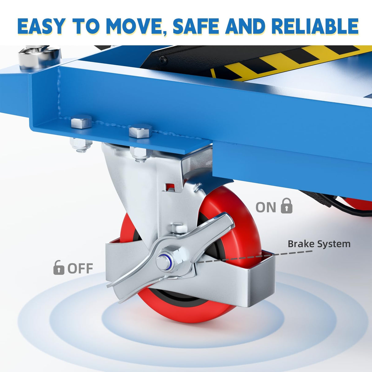 Hydraulic Lift Table Cart, Double Scissor Lift, 330 Lbs Capacity, 50" Height with Non-Slip Pad, 4 Safety Bumper PU Wheels, Ideal for Home, Garage, Supermarket, Factory, Warehouse, Construction Sturdon