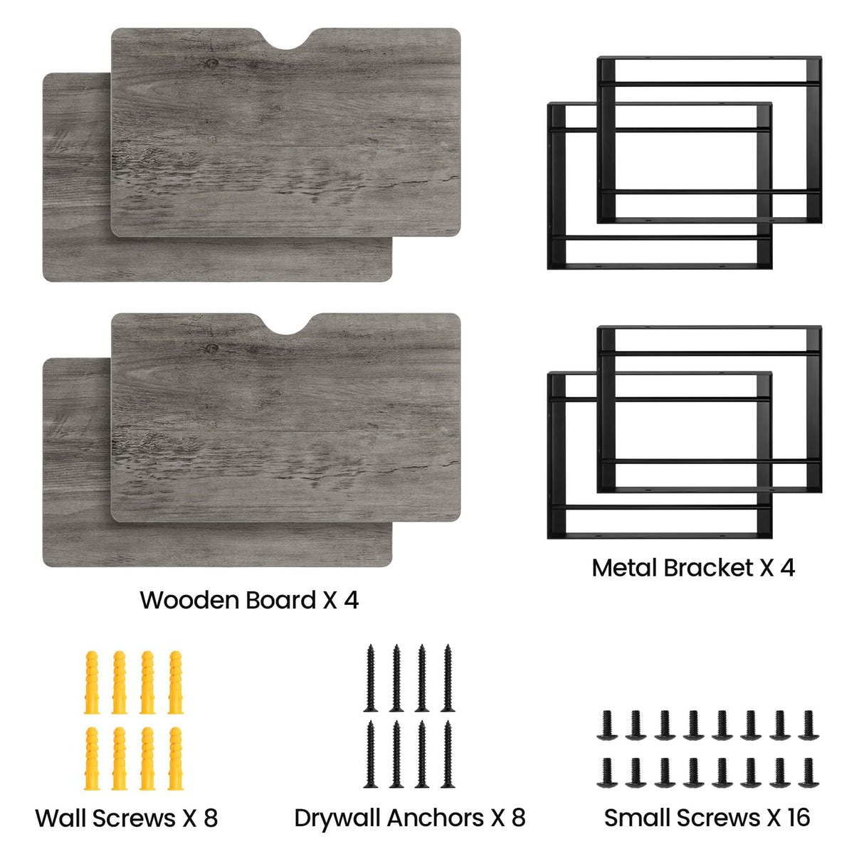 NANAGIFTREE Floating Nightstand Wall Shelf, Wood Bedside Shelf Wall Mounted Nightstand Set of 2, Floating Bedside Table for Bedroom, Living Room, Bathroom, Kitchen, Office (Light Ivory) NANAGIFTREE