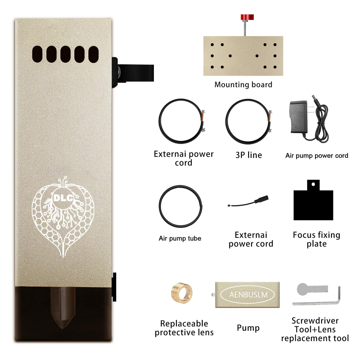 DLC - 80W Laser Engraving Cutting Module with Air Assist, 10W(10000mW) Output Power,Built-in FAC,Compressed Spot CNC Carving DIY Laser Master for Laser Cutter Laser Engraver Machine - Class 4 WoodArtSupply