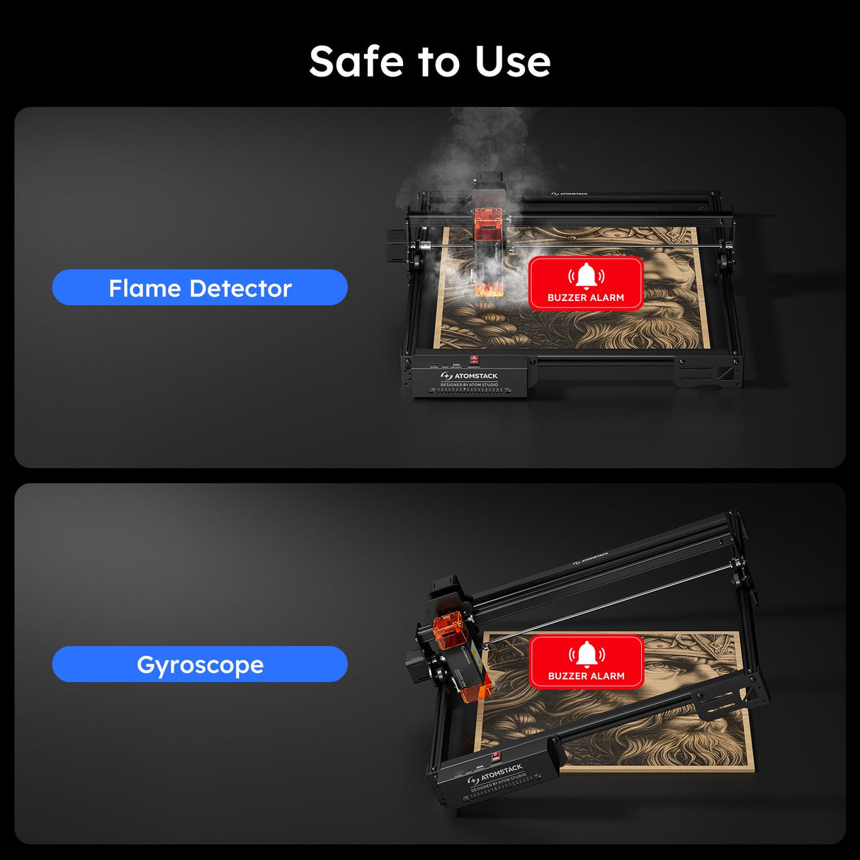 ATOMSTACK 10W Laser Engraver, A10 PRO V2 Laser Cutter, 0.06mm High Accuracy Laser Engraving Machine for Wood and Metal, Dark Acrylic, Glass, Leather ATOMSTACK