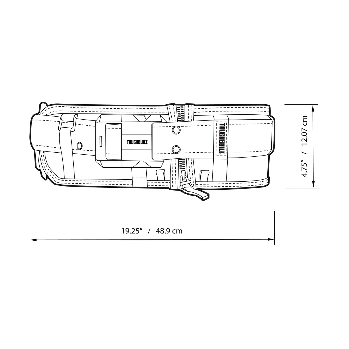 Tough Built - TB-CT-41 Padded Belt for Professionals Durable Buckle ToughBuilt