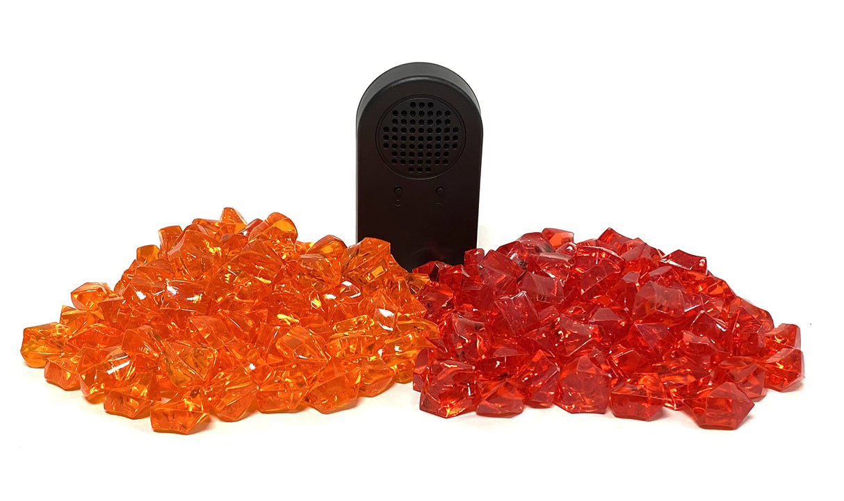 Touchstone Electric Fireplace Accessory Bundle - Includes Fire Crackle Speaker and Electric Fireplace Crystals - for Small Electric Fireplaces (60 Inches and Smaller) Touchstone