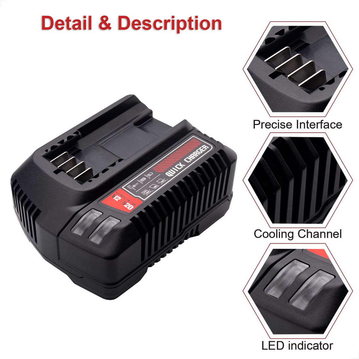 20V Max Battery Charger Replacement for Craftsman CMCB104,Compatible with Lithium Batteries CMCB101 CMCB204 CMCB202 CMCB201 CMCB209 CMCB205 CMCB102 CMCB100 Tueddur