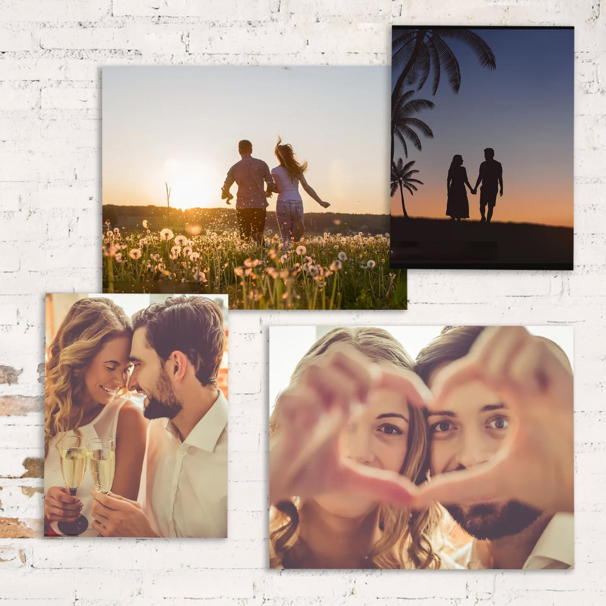 Frcctre 10 Pcs Aluminum Sublimation Photo Blanks, 8x10 inch and 6x8 inch Metal Sublimation Sign Blanks, Metal DIY Photo Sign Wall Frame Poster Decor for Living Room Bedroom, 2 Sizes Frcctre