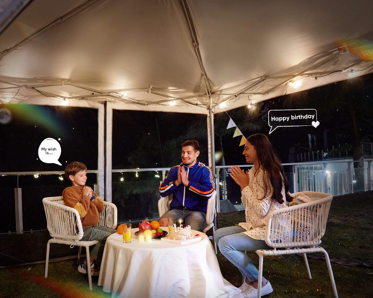 Quictent 8'x8' Pop up Canopy Tent with Netting, Outdoor Instant Portable Gazebo Easy up Screen House Room Tent -Fully Sealed, Waterproof & Roller Bag Included (Tan) Quictent