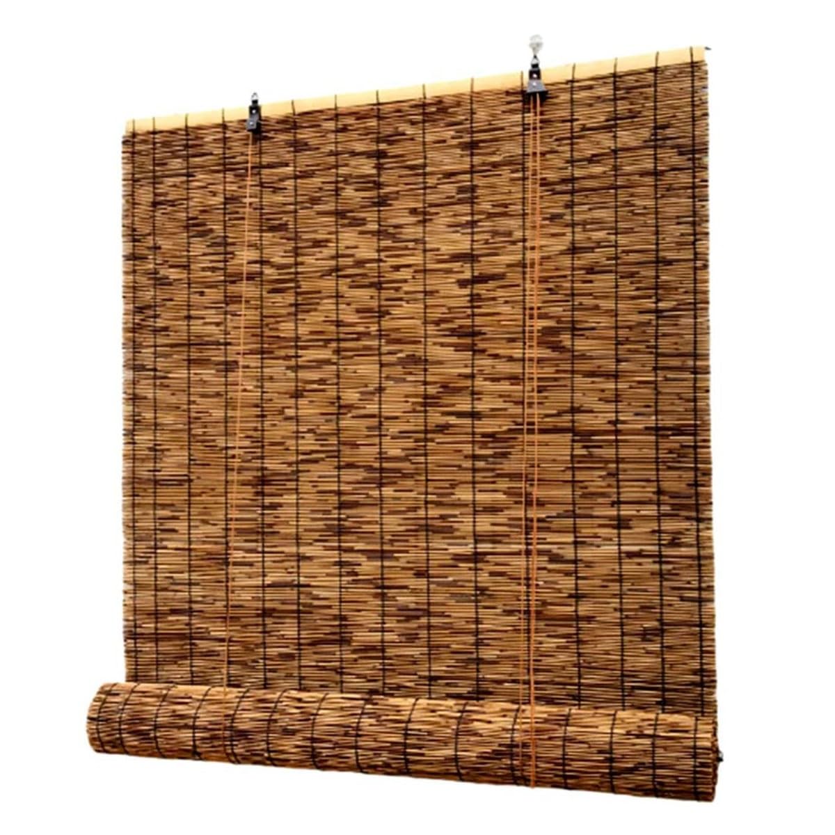 ADafeg Outdoor Roll-up Bamboo Shade Blackout Roller Matchstick Blinds, Bamboo Window Shades for Patio, Privacy Retro Curtains, Cordless 20"X60" 56"X72" 66"X72" 72"X72" (Size : 44" x 64") ADafeg