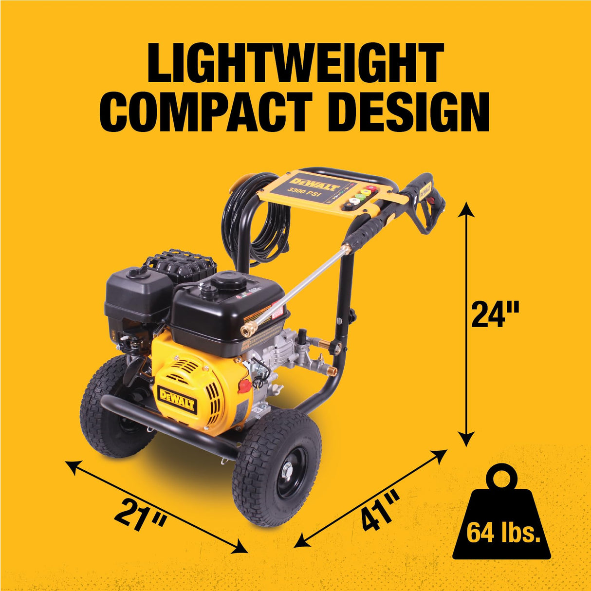 Dewalt 61147S 3300 PSI 2.4 GPM Gas Cold Water Pressure Washer DEWALT