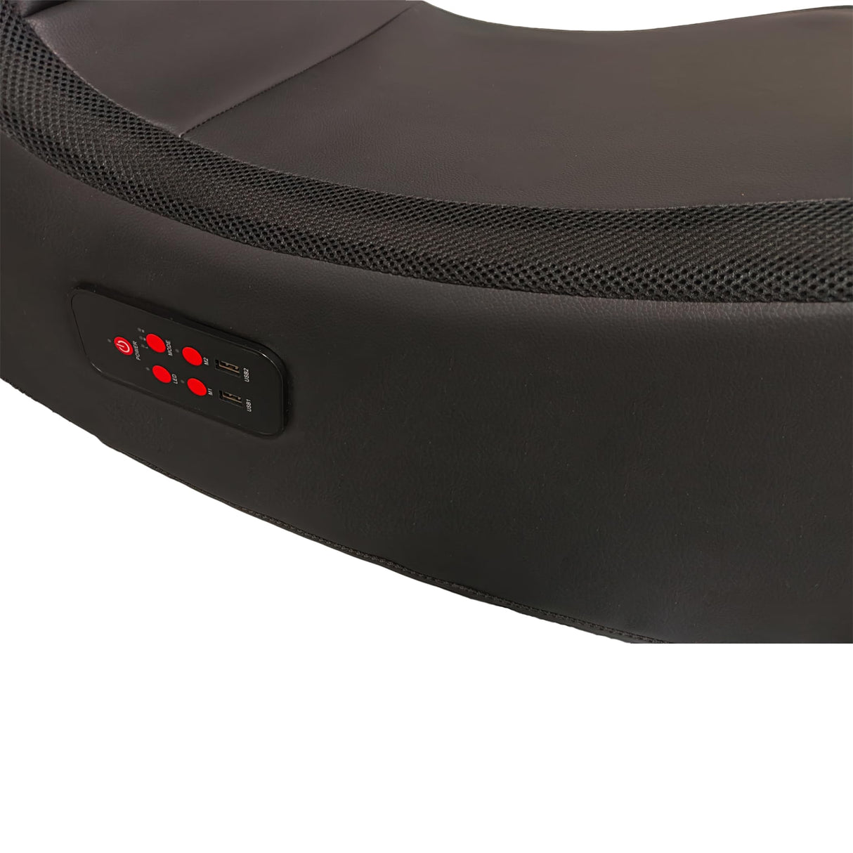 LOONGYOON Foldable Gaming Floor Rocker Chair with Onboard Speakers LED Strip Lighting Bluetooth Music Speakers Vibration Massage USB Charging Port for Gamers Bedroom Game Room Boys Girls Teens Black LOONGYOON