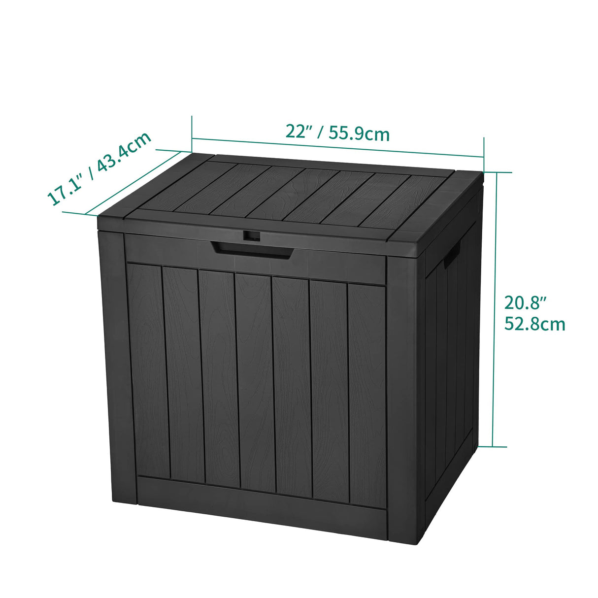 YITAHOME 30 Gallon Deck Box Outdoor Storage Box, Waterproof Resin Package Delivery and Storage Box with Lockable Lid for Patio Furniture Cushions, Pool Accessories, Garden Tools, Black YITAHOME