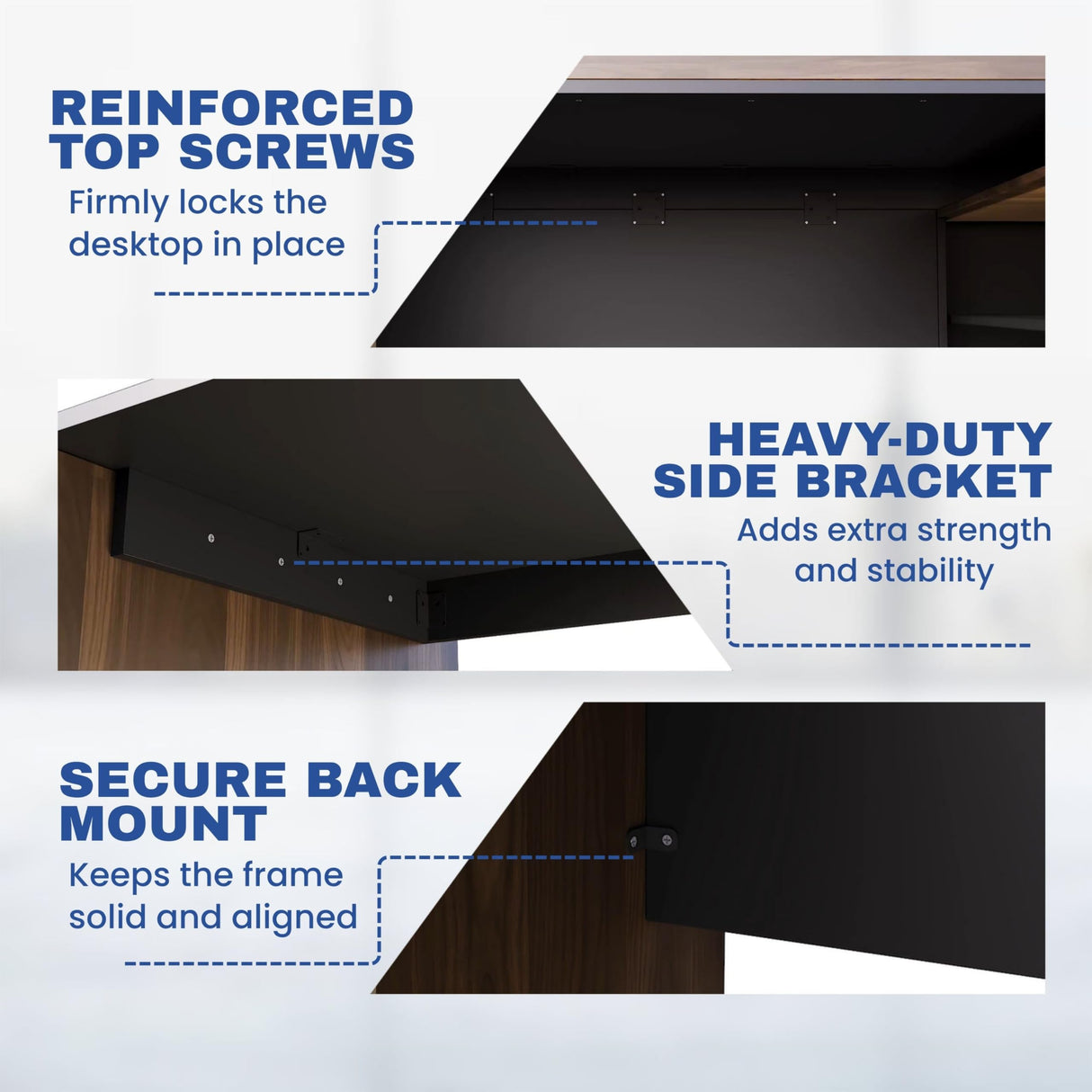 OfficeSimpli Modern L Shaped Executive Desk, 84x72x30 Inch - Made in USA – Ships Mostly Assembled – Home Office Workstation & Business Furniture, Large CEO Desk Table with Cabinets & Lockable Drawers OfficeSimpliUS