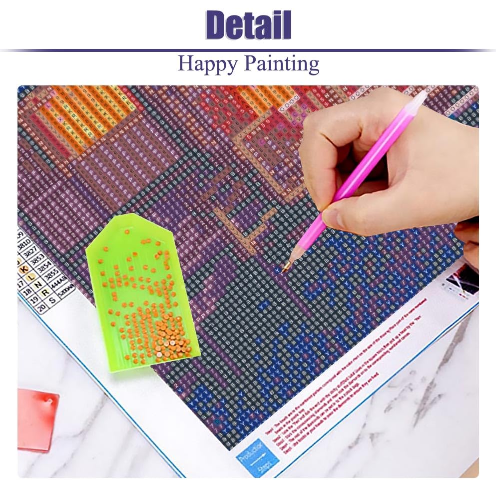 pchmcu Large Diamond Art Kits for Adults - 5D Sakura Diamond Painting Kits for Adults,DIY Full Drill Crystal Rhinestone Arts and Crafts,Picture Paint with Diamond Home Wall Decor 27.5 X 15.7inch pchmcu