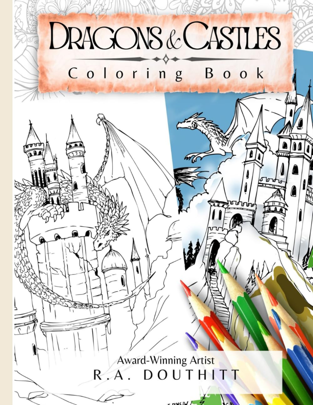 Dragons & Castles Coloring Book Majosta