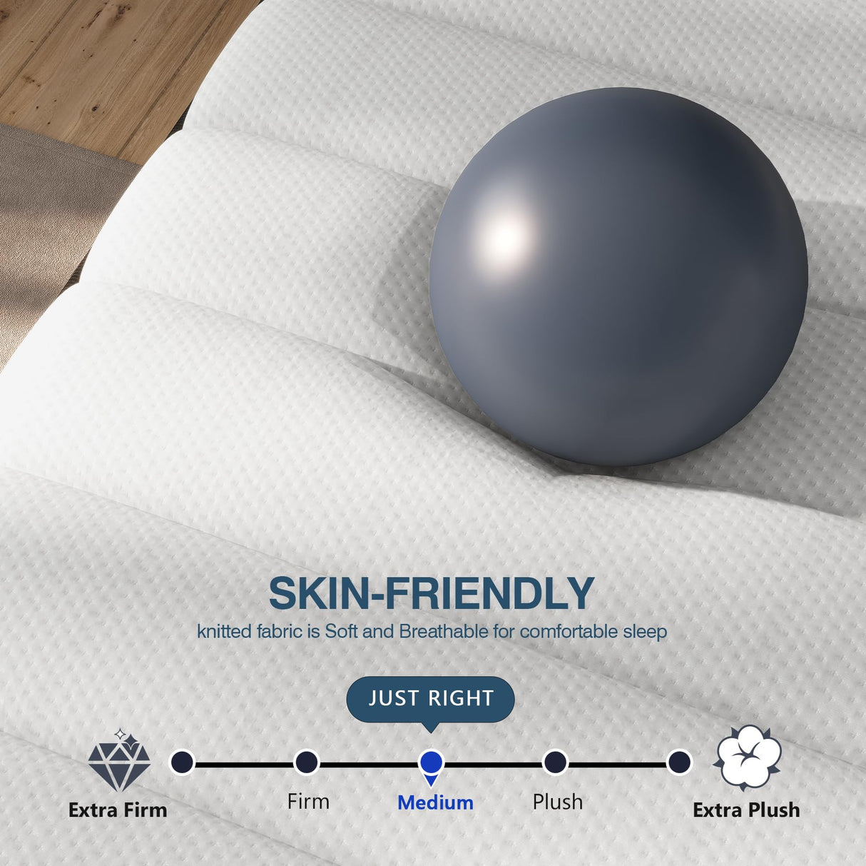 DIFAME California King Size Mattress, Upgrade Strengthen 14 Inch Hybrid California King Mattress in a Box,Mattress Cal King Size with Memory Foam and Independent Pocket Spring,Medium Firm DIFAME